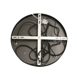 Lámpara colgante de vidrio Bollique negro, 3 luces