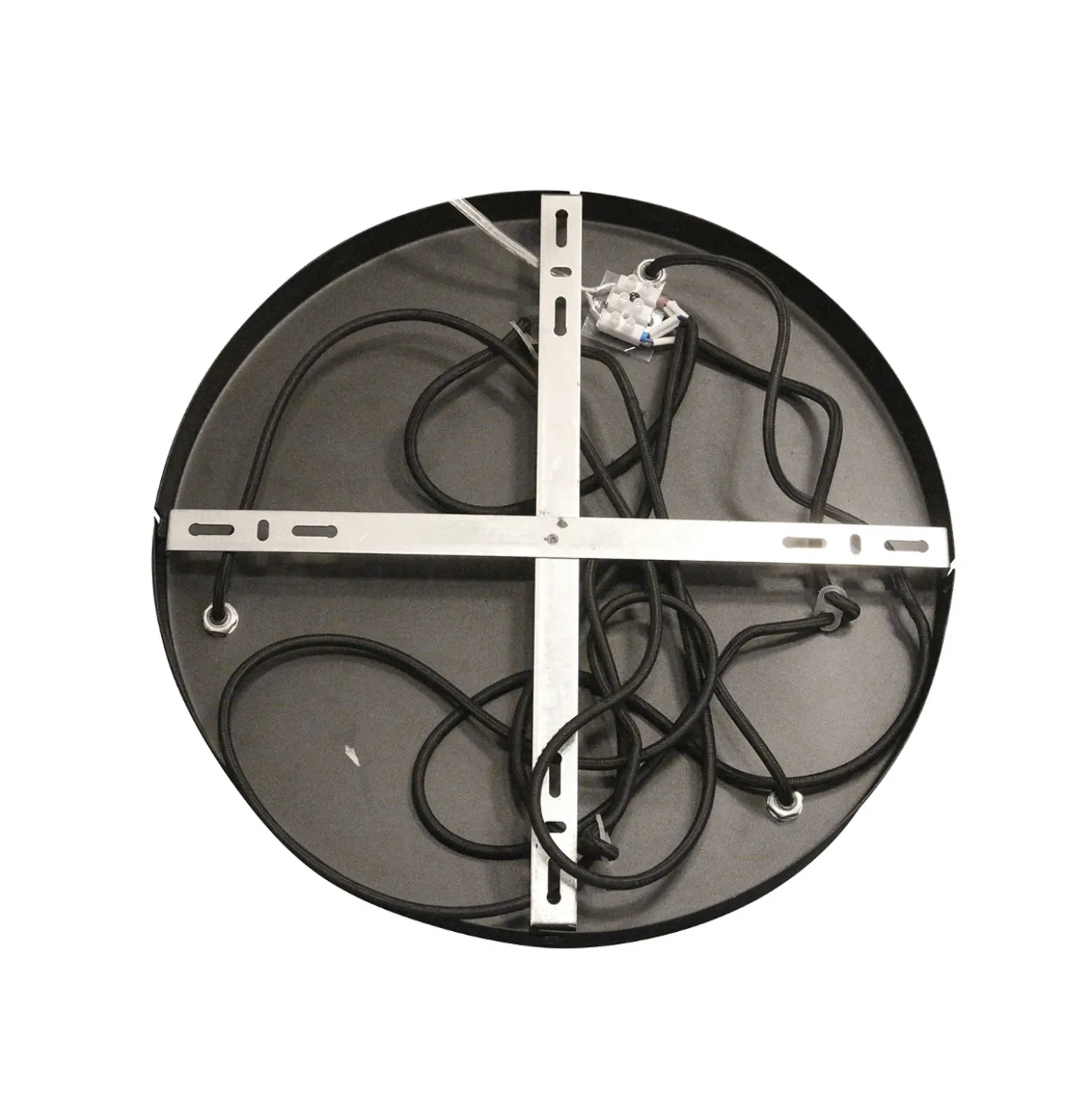 Lámpara colgante de vidrio Bollique negro, 3 luces