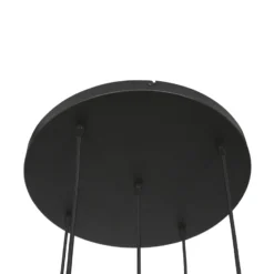 Lámpara colgante de vidrio Glsabol, latón, 5 luces