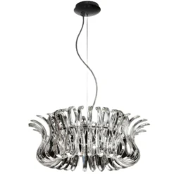 Lámpara colgante de vidrio Wave, 65 cm de diámetro