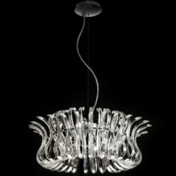 Lámpara colgante de vidrio Wave, 65 cm de diámetro