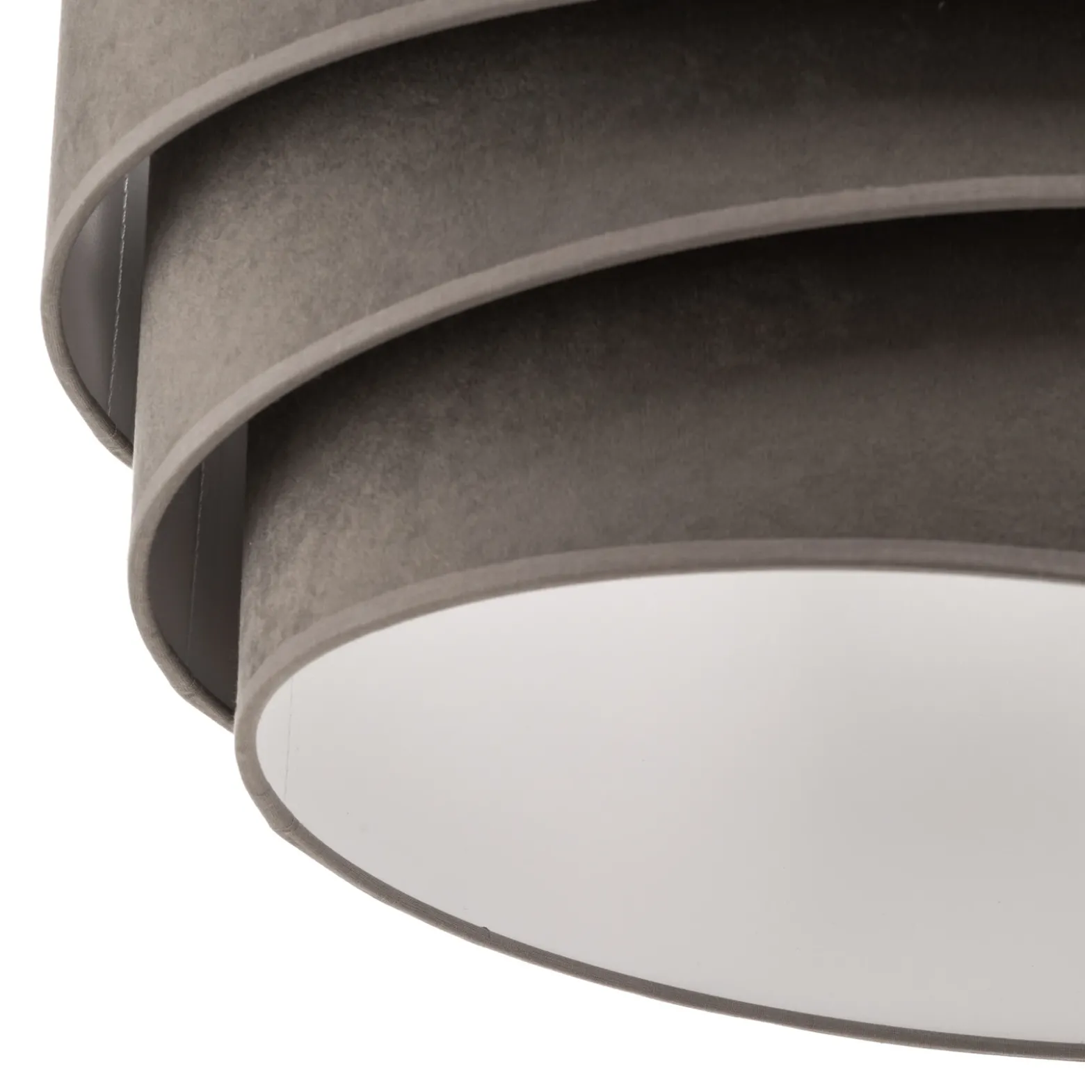 Lámpara colgante Devon, gris/blanco Ø45cm