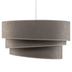 Lámpara colgante Devon, gris/blanco Ø45cm