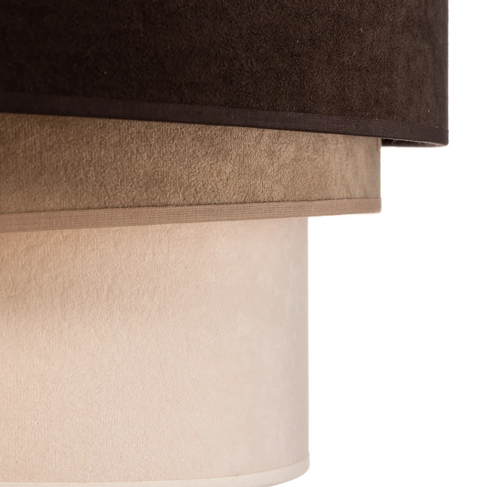 Lámpara colgante Devon, marrón/beige/crudo/dorado Ø45cm