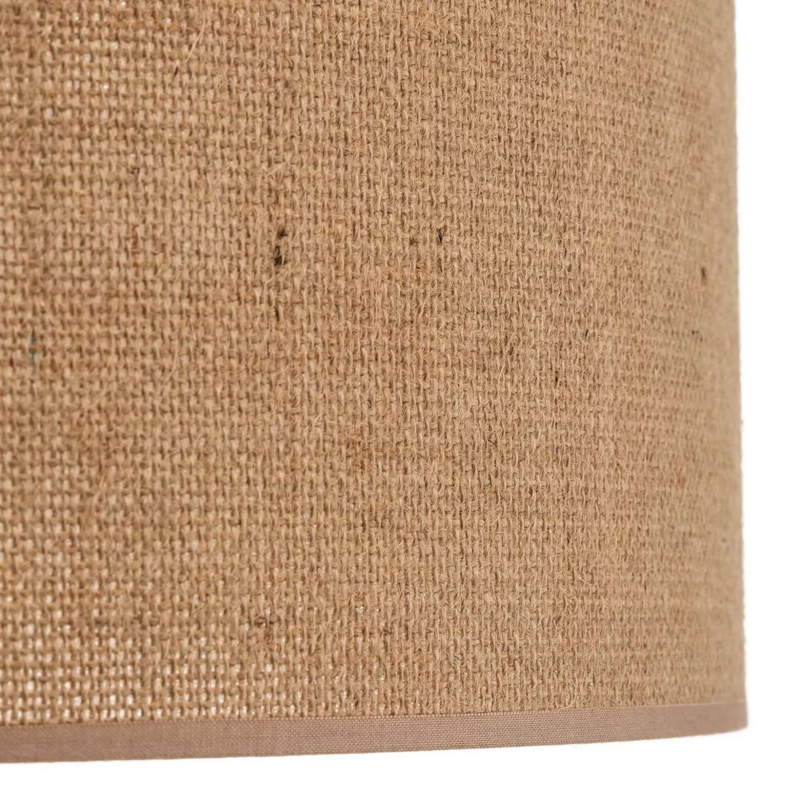 Lámpara colgante de yute cilindro marrón natural Ø40cm 1 luz.