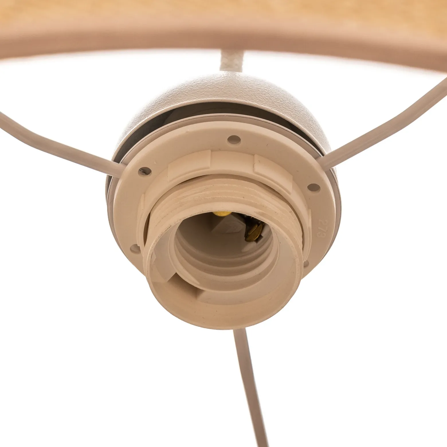 Lámpara colgante de yute cilindro marrón natural Ø40cm 1 luz.