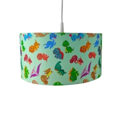 Lámpara colgante Dinos con pantalla textil