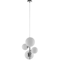 Lámpara colgante Dione, de 4 luces, cromada