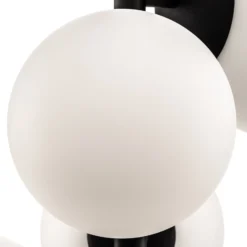 Lámpara colgante Dione, de 4 luces, negra