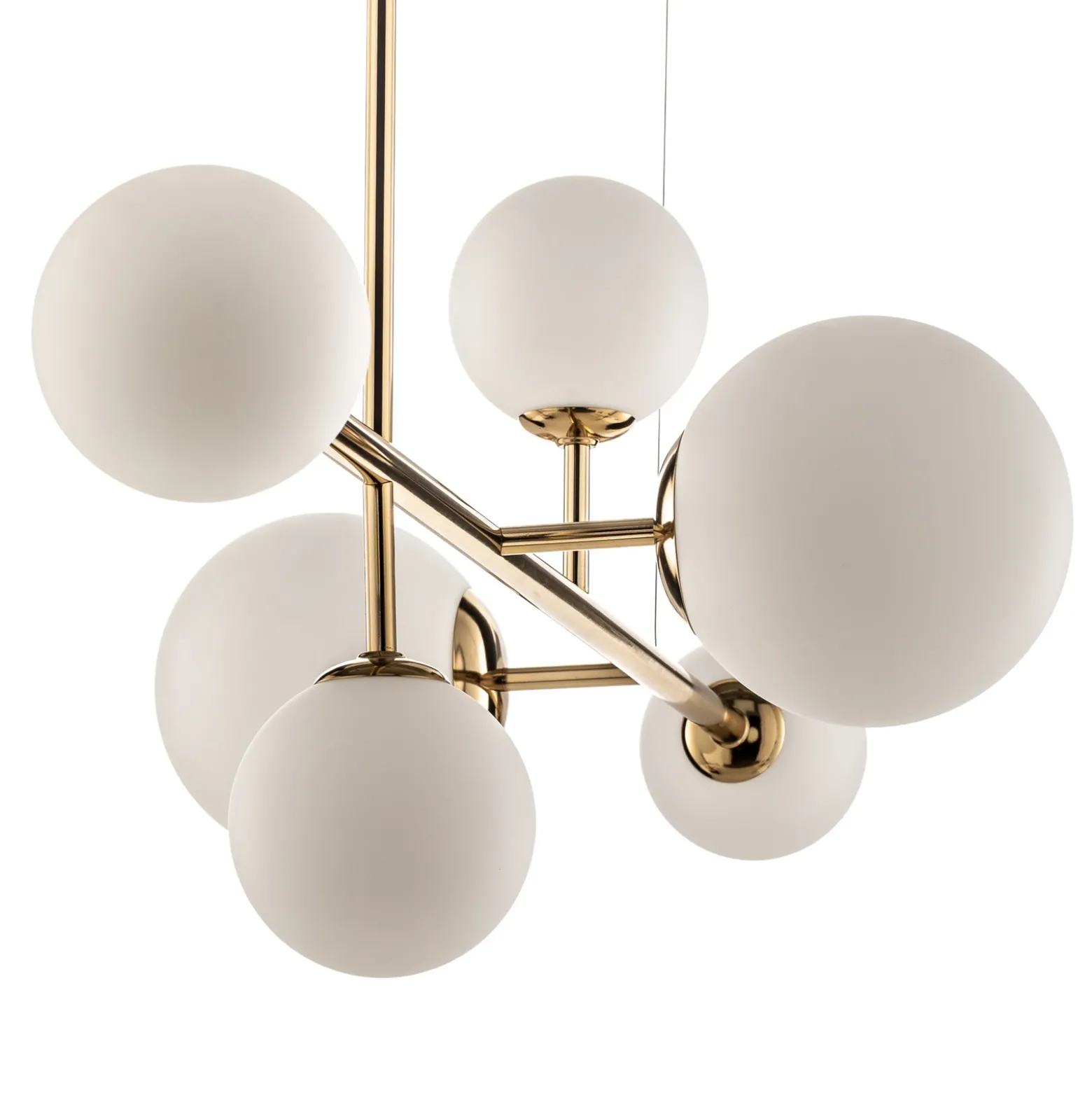 Lámpara colgante Dione, de 6 luces, dorada