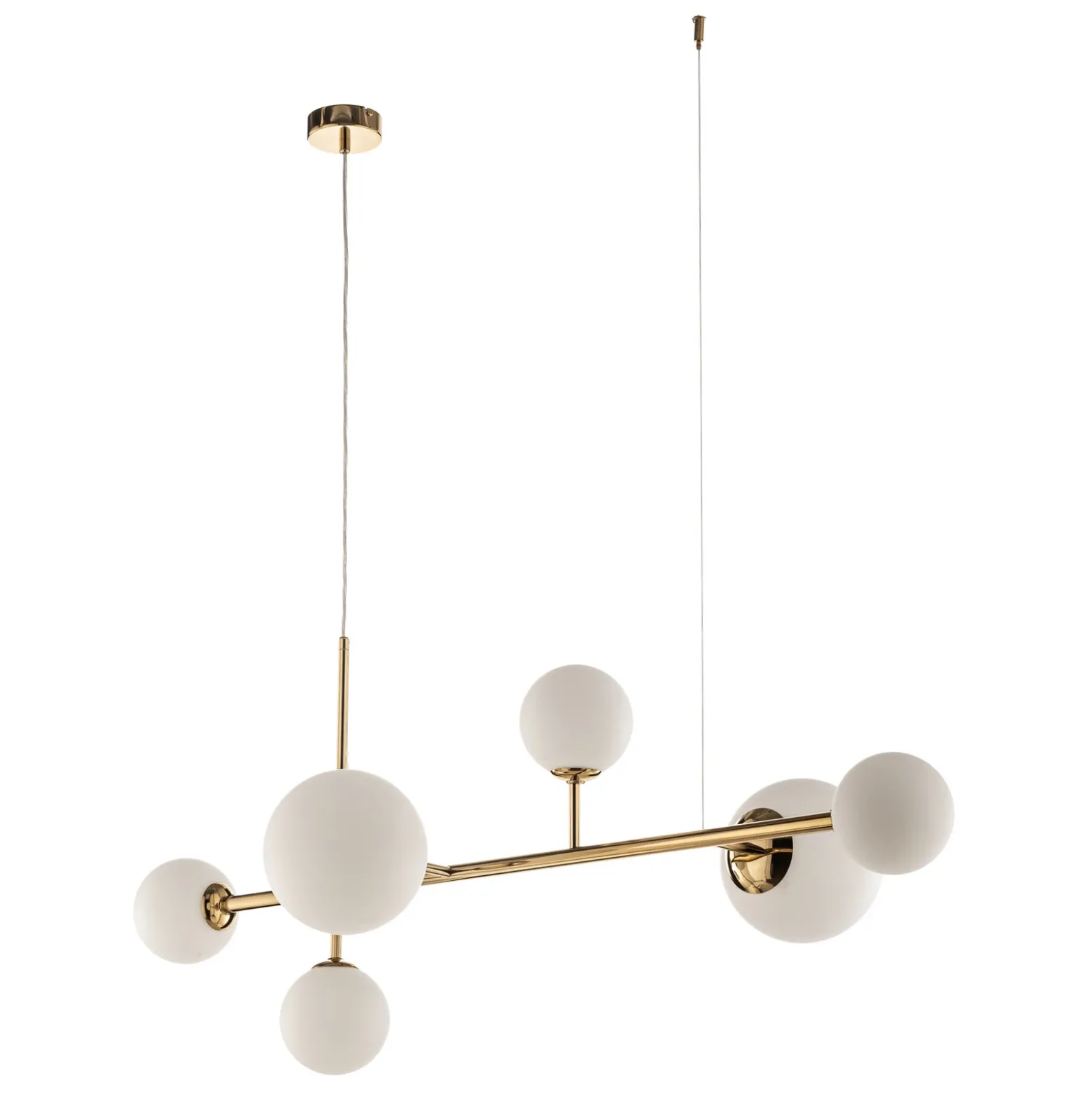 Lámpara colgante Dione, de 6 luces, dorada