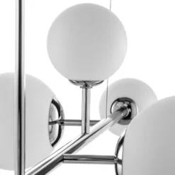 Lámpara colgante Dione, 6 luces, cromo