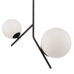 Lámpara colgante Dione, 2 luces, negro