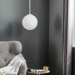 Lámpara colgante Dione, 1 luz, blanco, 30 cm