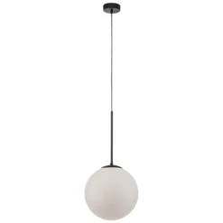 Lámpara colgante Dione, 1 luz, blanco/negro 30 cm