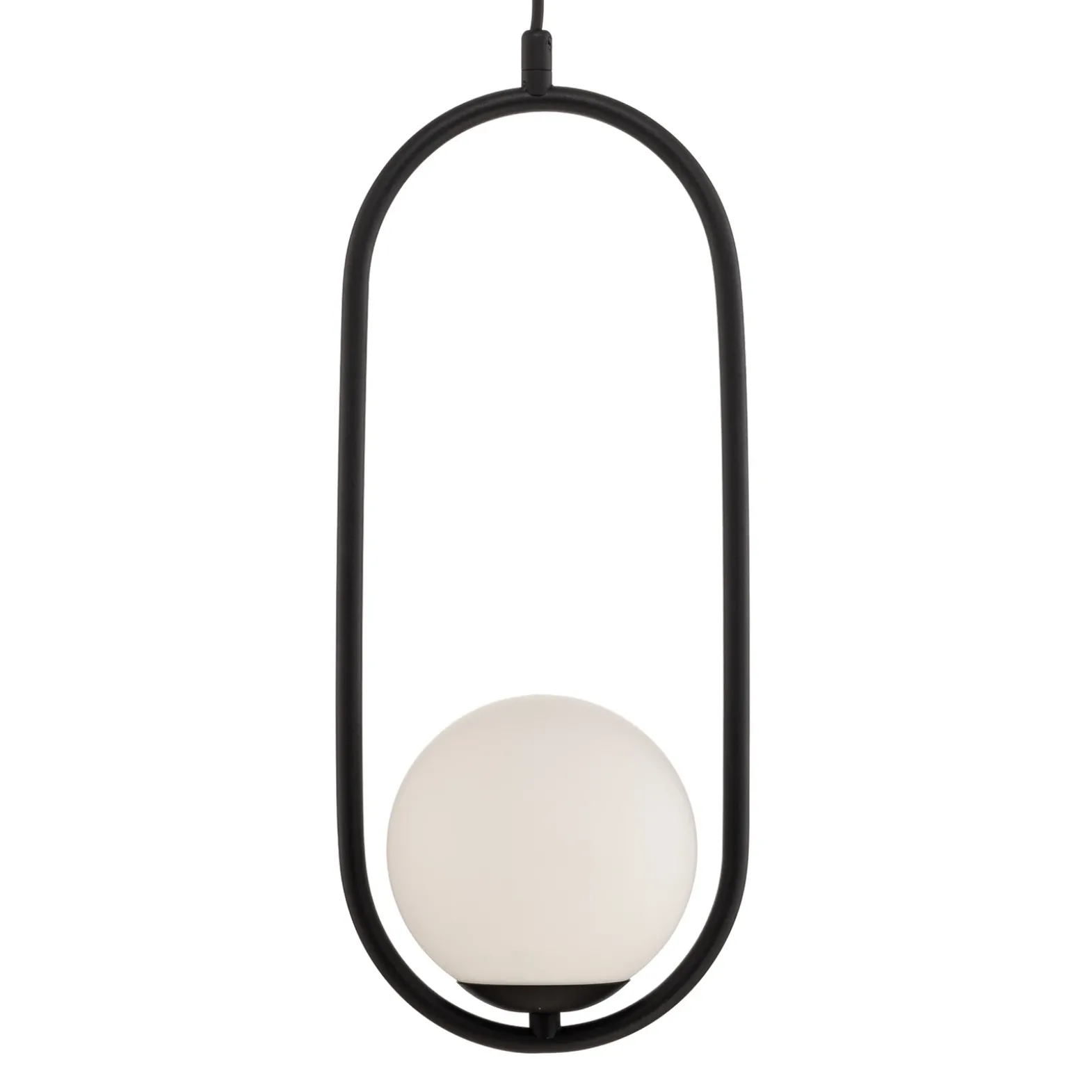 Lámpara colgante Dione, 1 luz, negro/blanco