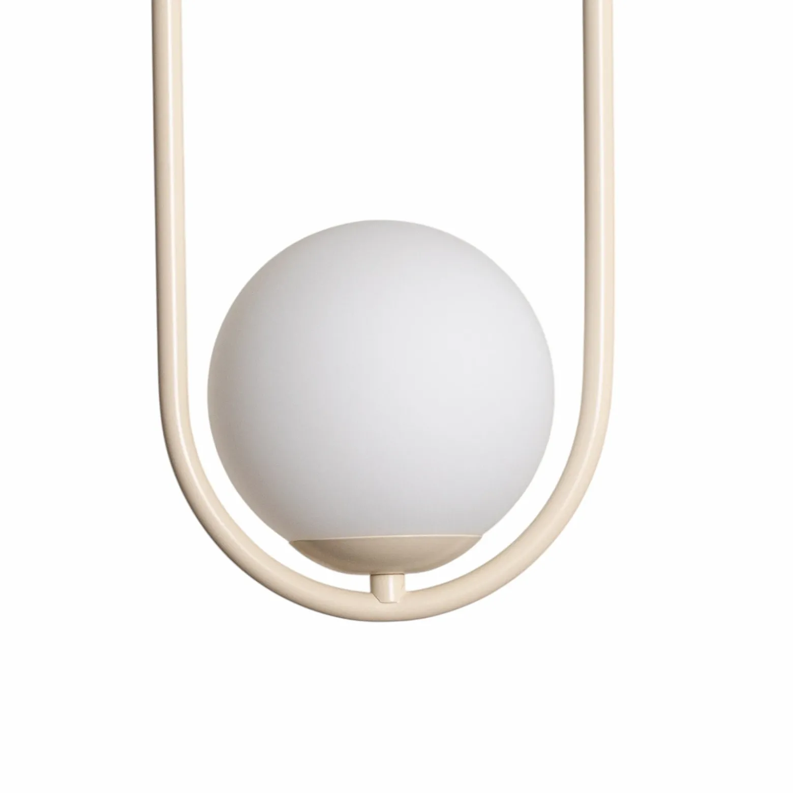 Lámpara colgante Dione, opalino/crema, 1 luces