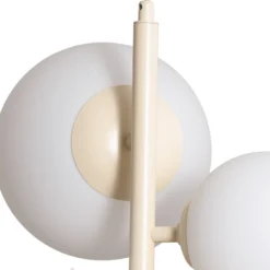 Lámpara colgante Dione, ópalo/crema, 4 luces
