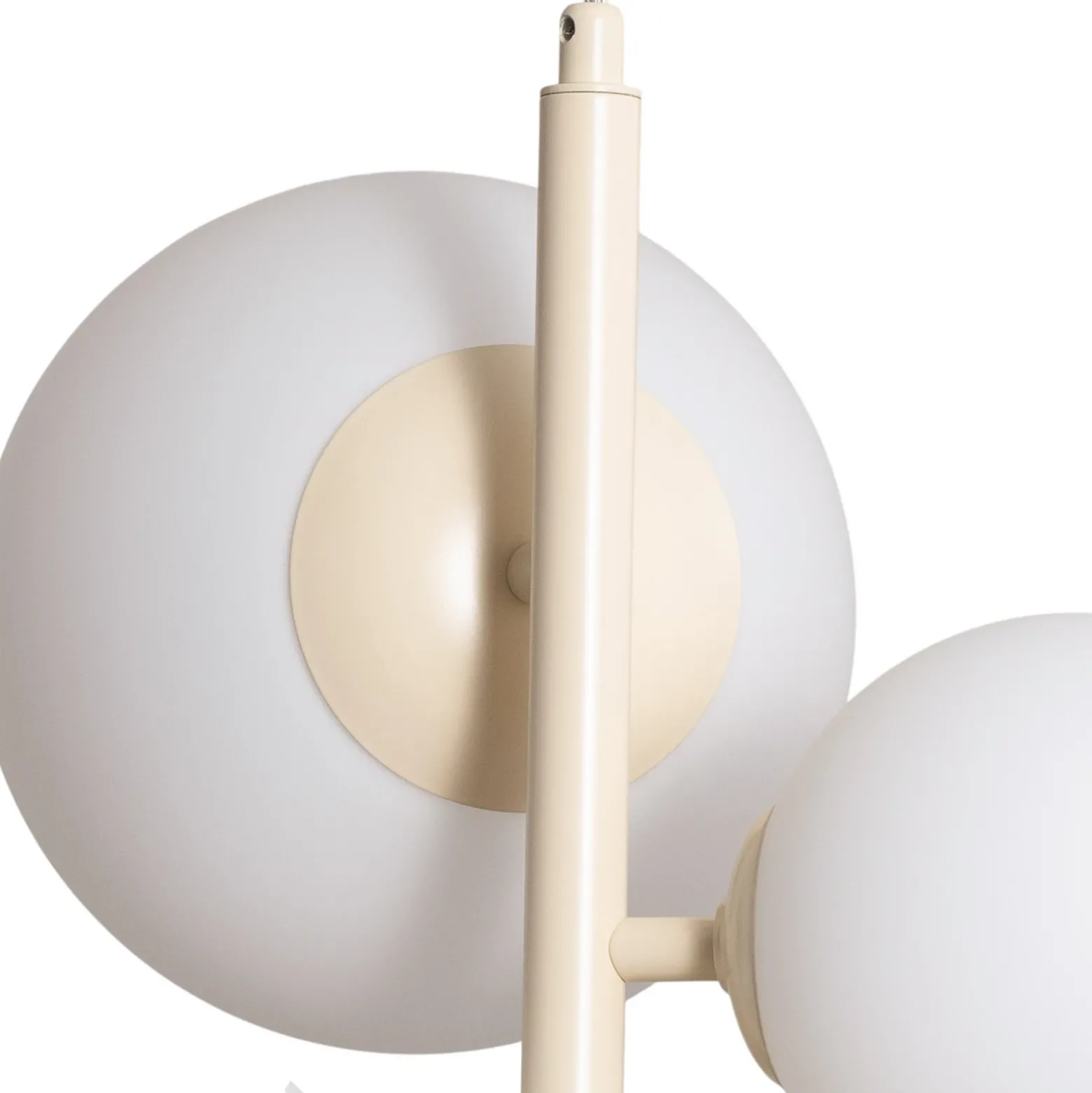 Lámpara colgante Dione, ópalo/crema, 4 luces