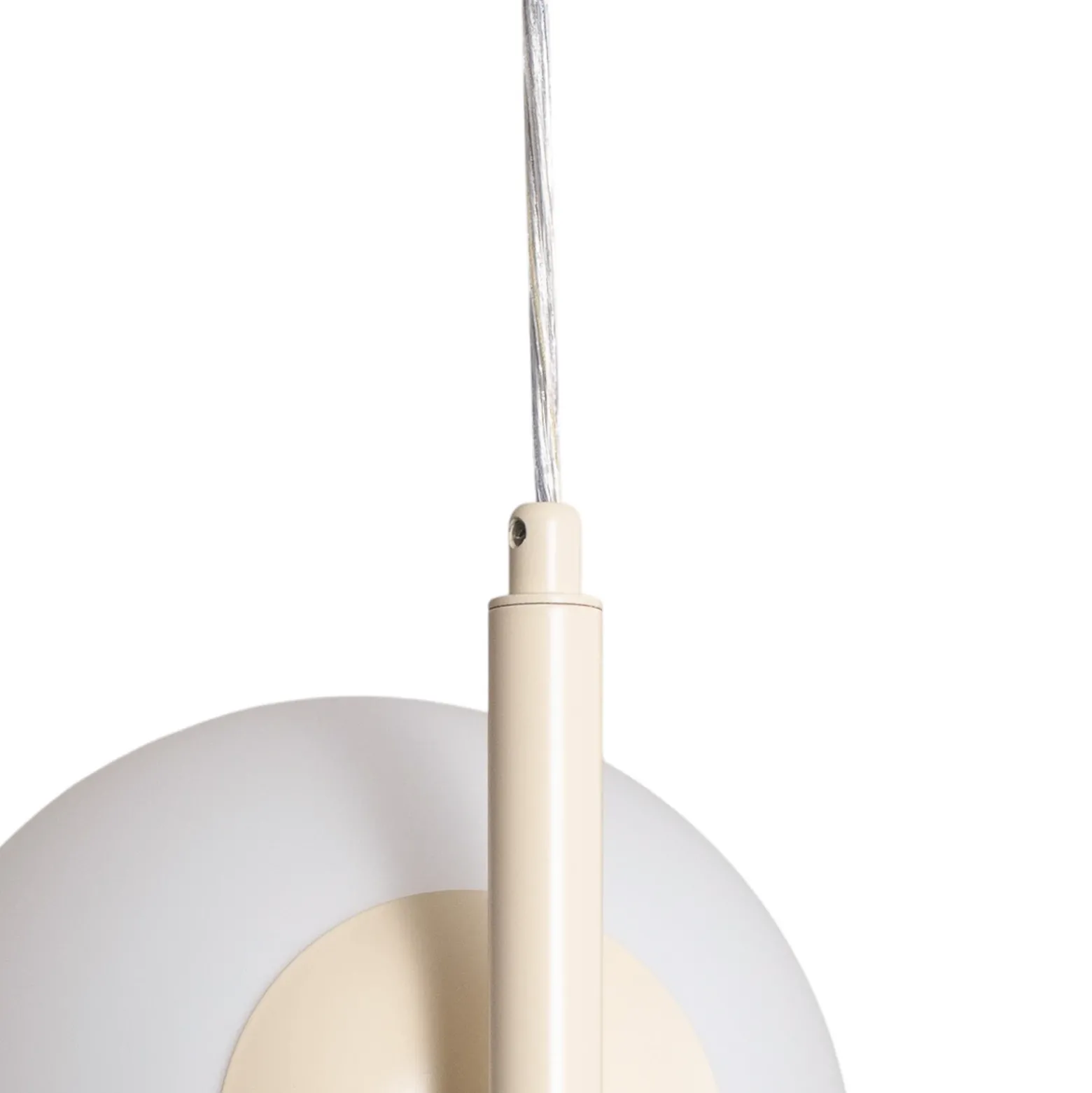 Lámpara colgante Dione, ópalo/crema, 4 luces