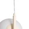 Lámpara colgante Dione, ópalo/crema, 4 luces