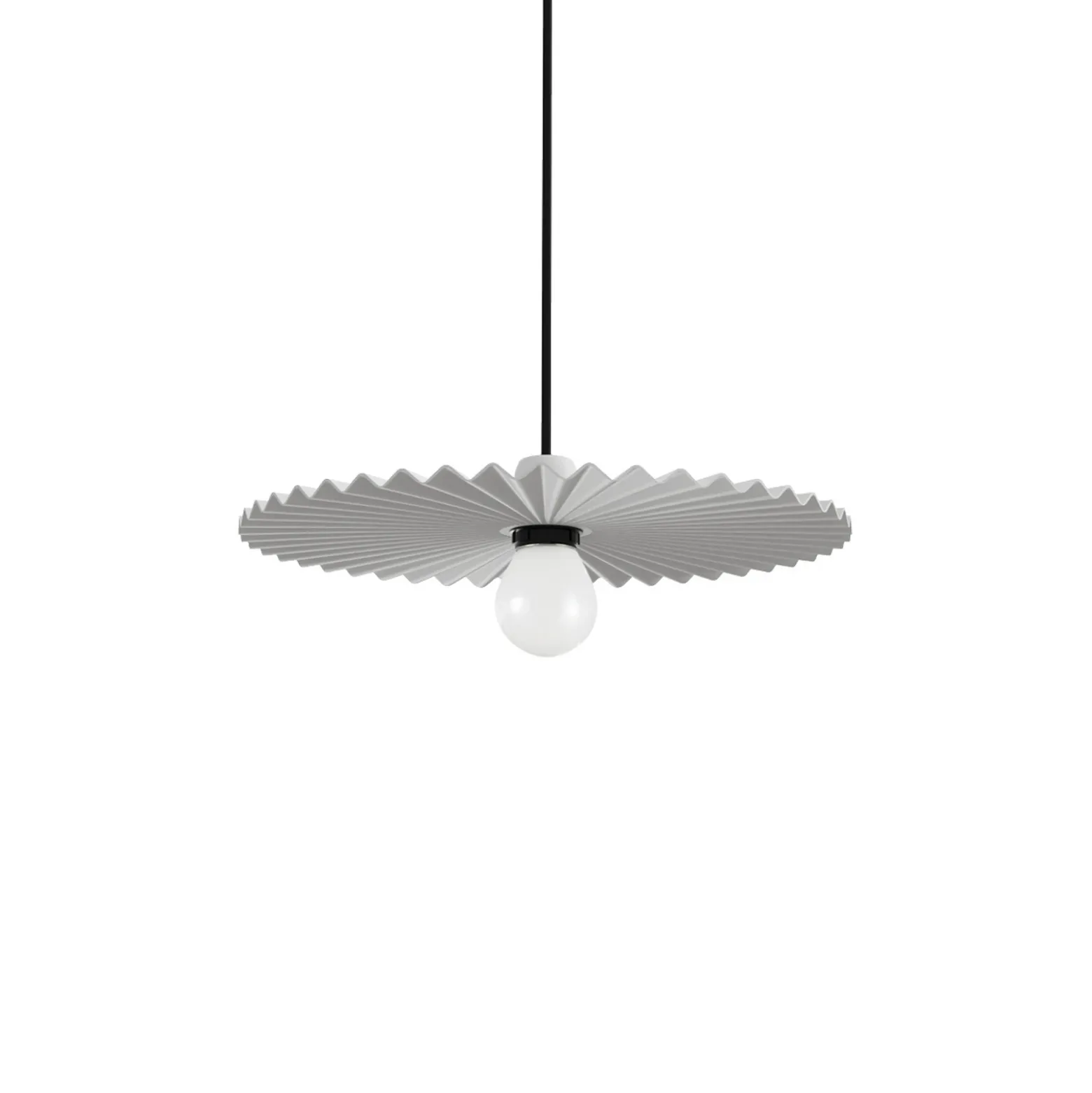 Lámpara colgante Doge_P, blanca, metal, Ø 39 cm, E27