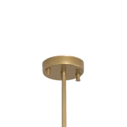 Lámpara colgante Dolunay, 25 cm de largo, color dorado, cristal, E27