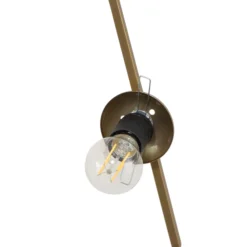 Lámpara colgante Dolunay, 25 cm de largo, color dorado, cristal, E27