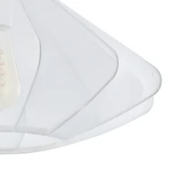 Lámpara colgante Dolwen, blanca, Ø 42,5 cm, tela