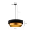 Lámpara colgante Dorina, negro/oro Ø 60cm