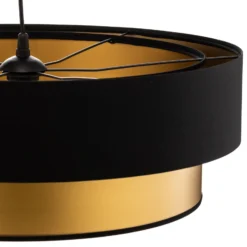 Lámpara colgante Dorina, negro/oro Ø 60cm