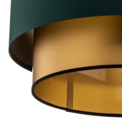 Lámpara colgante Dorina, verde/oro Ø 50cm