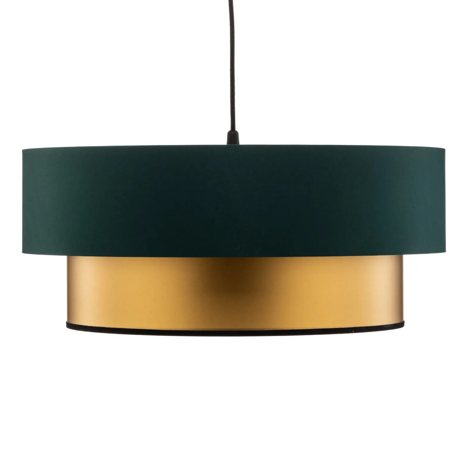 Lámpara colgante Dorina, verde/oro Ø 50cm