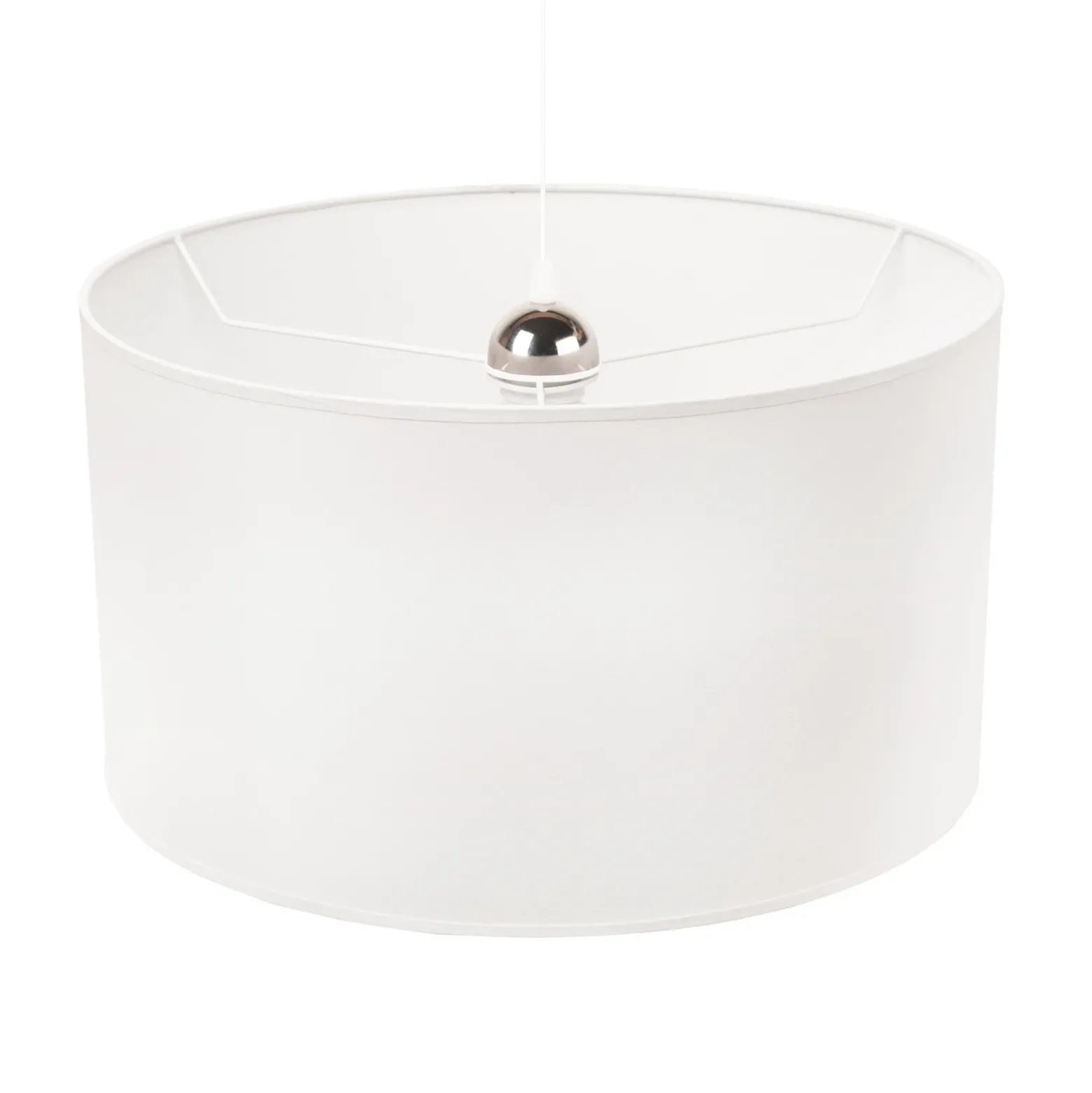 Lámpara colgante Dorset de textil, blanco