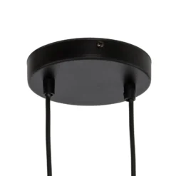 Lámpara colgante DRUMZ, marrón, longitud 100 cm, 6 luces, tejido, E14