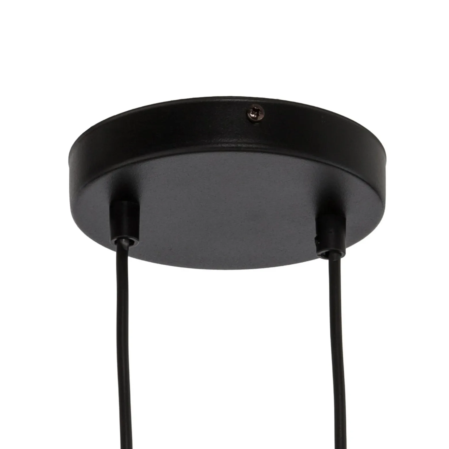 Lámpara colgante DRUMZ, negra, longitud 100 cm, 6 luces, tejido, E14