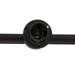 Lámpara colgante DRUMZ, negra, longitud 100 cm, 6 luces, tejido, E14