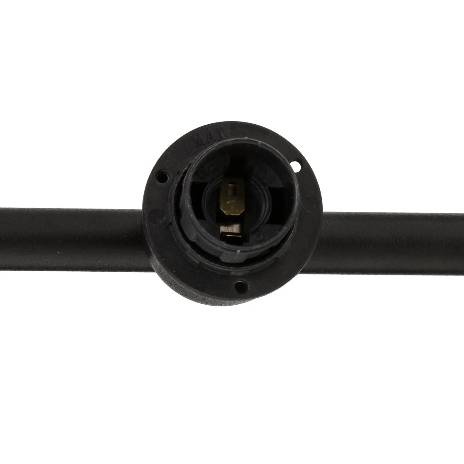 Lámpara colgante DRUMZ, negra, longitud 100 cm, 6 luces, tejido, E14