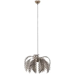 Lámpara colgante Dubai, decoración con palmeras, Ø 46 cm, bronce