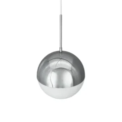 Lámpara colgante Dyberg Larsen Nova D25, ópalo/cromo, metal