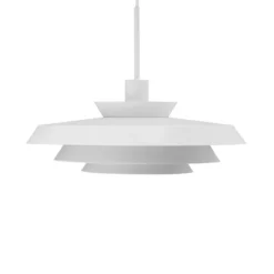 Lámpara colgante Dyberg Larsen DL44, blanca, metal, Ø 45 cm
