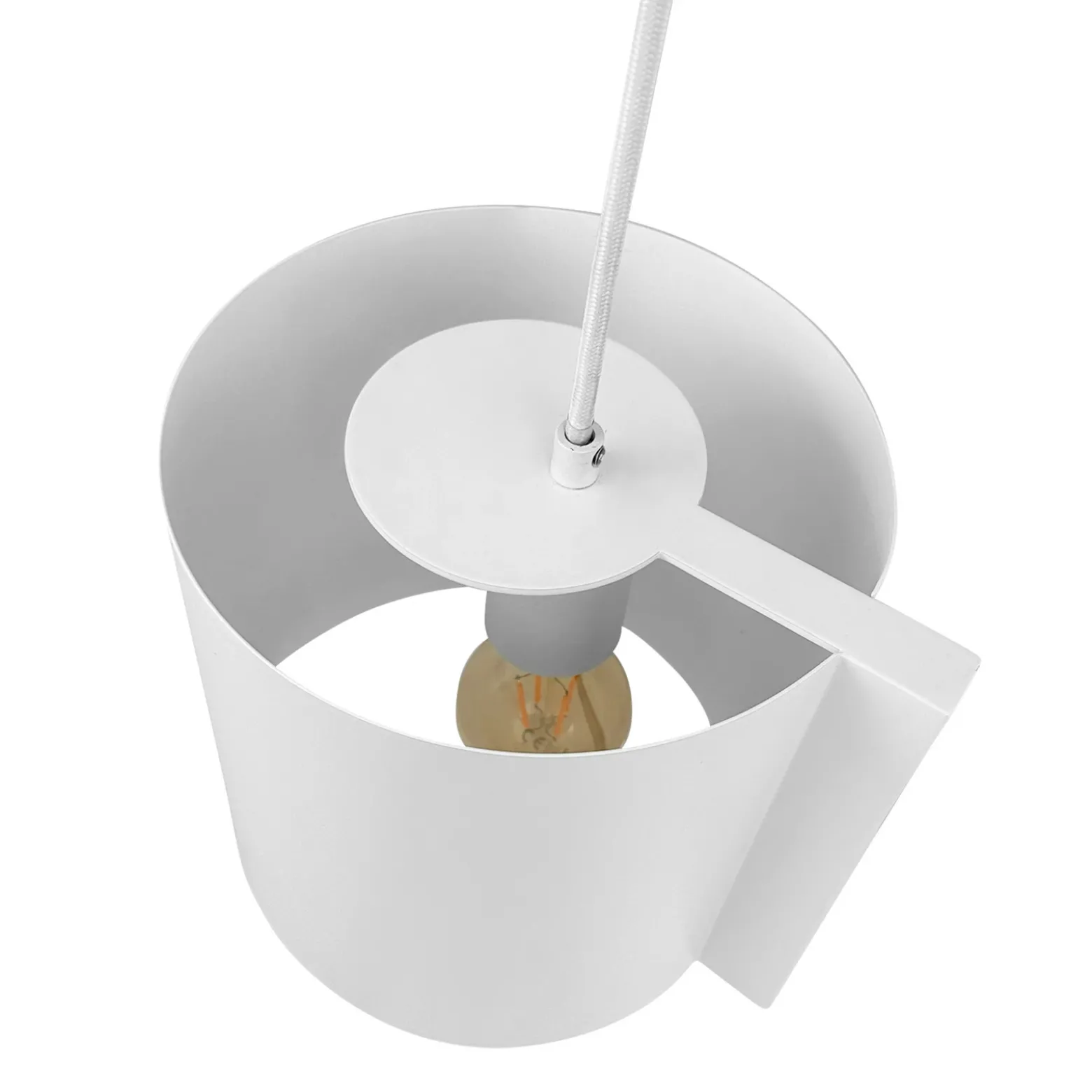 Lámpara colgante Dyberg Larsen Wum Ø 18,5 cm blanca