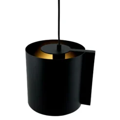 Lámpara colgante Dyberg Larsen Wum Ø 23 cm negro mate
