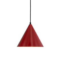 Lámpara colgante Dyberg Larsen Ron, rojo oscuro brillante