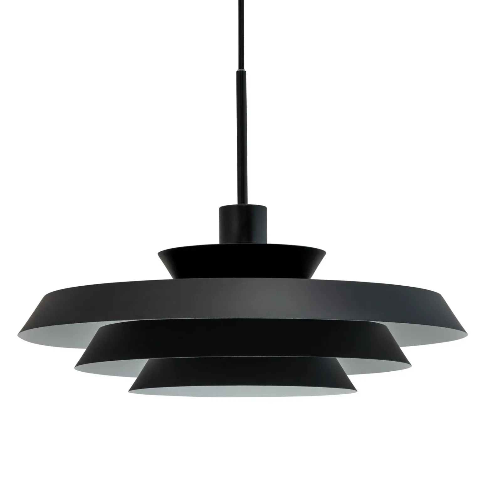 Lámpara colgante Dyberg Larsen DL44, negra, metal, Ø 45 cm