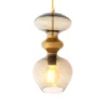 Lámpara colgante EBB & FLOW Futura M, marrón, cristal, Ø 18 cm, E27