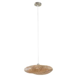 Lámpara colgante Eleane de Lindby, bambú, natural, Ø 50 cm