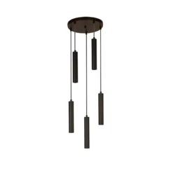 Lámpara colgante Elegance 5 luces, negro