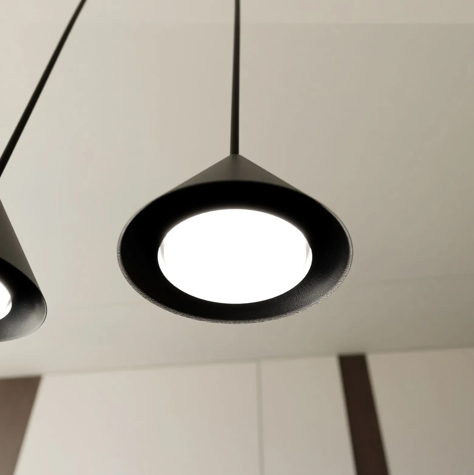 Lámpara colgante Elit, 1 luz, negro, suspensión metálica de 1 m