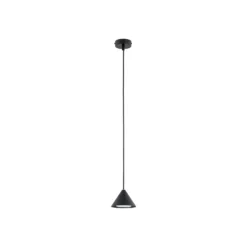 Lámpara colgante Elit, 1 luz, negro, suspensión metálica de 1 m